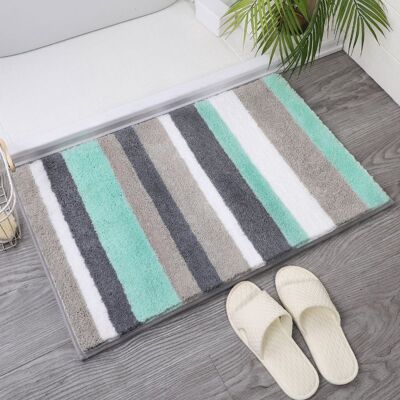 Vision Tapis De Bain Antidérapant, Microfibre Douce, Poils Longs Absorbants, Lavable En Machine – 40 X 60 Cm, Vert/gris - Publicité Vision Tapis De Bain Antidérapant, Microfibre Douce, Poils Longs Absorbants, Lavable En Machine – 40 X 60 Cm, Vert/gris - Publicité