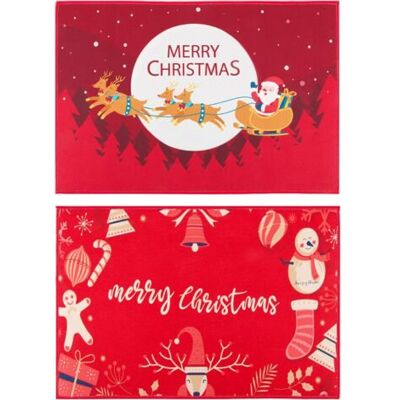 SCORPIO 2pcs Tapis Porte D'Entrée Paillasson De Noël Tapis De Sol Rouge Design Merry Christmas Traîneau Du Père Noël Décoration Intérieur Extérieurs Maison Chambre Pour Bain Cuisine Salon Fête Noël - Publicité SCORPIO 2pcs Tapis Porte D'Entrée Paillasson De Noël Tapis De Sol Rouge Design Merry Christmas Traîneau Du Père Noël Décoration Intérieur Extérieurs Maison Chambre Pour Bain Cuisine Salon Fête Noël - Publicité