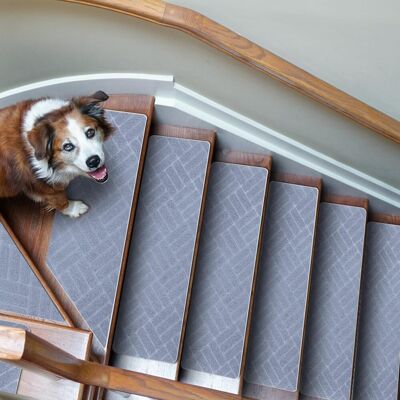 OEM Tapis D'Escalier Antidérapant, Lot De 15 Marchettes D'Escalier Autocollantes Intérieur, Moquette Escalier Réutilisable Pour Animaux, Seniors, Enfants (motif En Losange, Gris, 76x20 Cm) - Publicité OEM Tapis D'Escalier Antidérapant, Lot De 15 Marchettes D'Escalier Autocollantes Intérieur, Moquette Escalier Réutilisable Pour Animaux, Seniors, Enfants (motif En Losange, Gris, 76x20 Cm) - Publicité