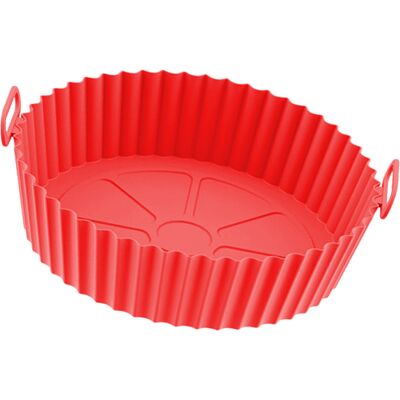 HEAT Tapis De Friteuse Rond En Silicone Alimentaire Épais, Flexible, Facile À Nettoyer Et Réutilisable, Rouge - Publicité HEAT Tapis De Friteuse Rond En Silicone Alimentaire Épais, Flexible, Facile À Nettoyer Et Réutilisable, Rouge - Publicité
