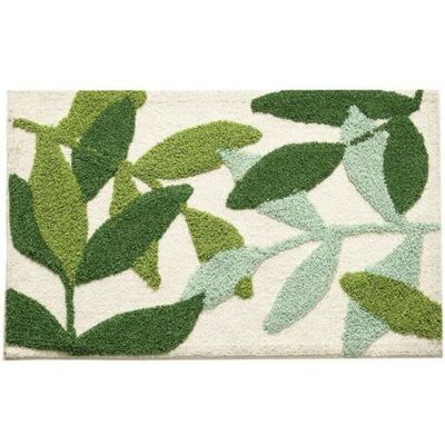 ABYSSE Tapis De Bain Absorbant Antidérapant À Poils Longs Extra Doux Tapis Salle De Bain Lavable En Machine Pour Bain, Douche Et Salle De Bain, Chambre À Coucher, 45x65 Cm, Feuille Vert - Publicité ABYSSE Tapis De Bain Absorbant Antidérapant À Poils Longs Extra Doux Tapis Salle De Bain Lavable En Machine Pour Bain, Douche Et Salle De Bain, Chambre À Coucher, 45x65 Cm, Feuille Vert - Publicité