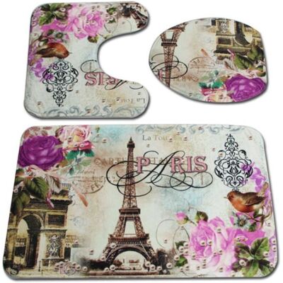 Melissa 1 Pièce - Ensemble De 3 Tapis De Toilette Absorbants Et Antidérapants Imprimés - Taille Mixte : 27 Cm + 45x75 Cm + 45x40 Cm + 38x43 Cm - Publicité Melissa 1 Pièce - Ensemble De 3 Tapis De Toilette Absorbants Et Antidérapants Imprimés - Taille Mixte : 27 Cm + 45x75 Cm + 45x40 Cm + 38x43 Cm - Publicité