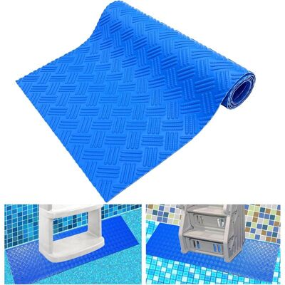 Vision Tapis D'Échelle De Piscine - Tapis De Protection Antidérapant Pour Échelle De Piscine, Bleu, Taille Moyenne, 91 X 23 Cm - Publicité Vision Tapis D'Échelle De Piscine - Tapis De Protection Antidérapant Pour Échelle De Piscine, Bleu, Taille Moyenne, 91 X 23 Cm - Publicité