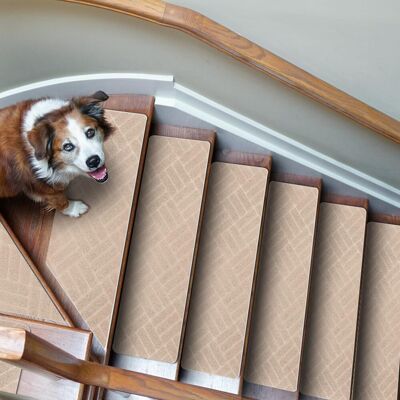 OEM Tapis D'Escalier Antidérapant, Lot De 15 Marchettes D'Escalier Autocollantes Intérieur, Moquette Escalier Réutilisable Pour Animaux, Seniors, Enfants (motif En Losange, Beige, 76x20 Cm) - Publicité OEM Tapis D'Escalier Antidérapant, Lot De 15 Marchettes D'Escalier Autocollantes Intérieur, Moquette Escalier Réutilisable Pour Animaux, Seniors, Enfants (motif En Losange, Beige, 76x20 Cm) - Publicité