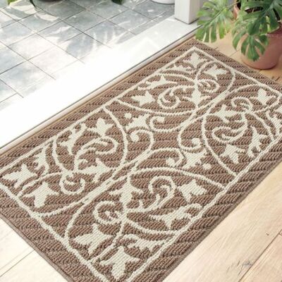 ABYSSE Tapis D'Entrée Intérieur 50 X 80 Cm Tapis Absorbant Et Antidérapant Lavable En Machine Marron Pour Intérieur Et Extérieur - Publicité ABYSSE Tapis D'Entrée Intérieur 50 X 80 Cm Tapis Absorbant Et Antidérapant Lavable En Machine Marron Pour Intérieur Et Extérieur - Publicité