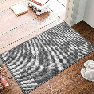 Vision Paillasson Antidérapant Intérieur 60x90 Cm Tapis De Porte Doux Lavable En Machine Absorbant Et Résistant Paillasson Gris Exterieur Pour Entrée, Escaliers, Couloir, Cour - Gris - Publicité Vision Paillasson Antidérapant Intérieur 60x90 Cm Tapis De Porte Doux Lavable En Machine Absorbant Et Résistant Paillasson Gris Exterieur Pour Entrée, Escaliers, Couloir, Cour - Gris - Publicité