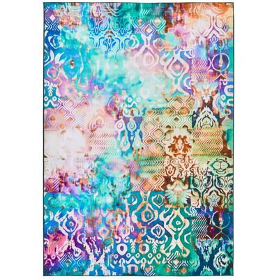 BELIANI Tapis Bohème Oriental En Polyester 160 X 230 Cm Motif Imprimé Couleurs Vives Tissé À Plat Multicolore Isvanta - Publicité BELIANI Tapis Bohème Oriental En Polyester 160 X 230 Cm Motif Imprimé Couleurs Vives Tissé À Plat Multicolore Isvanta - Publicité