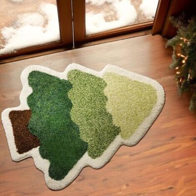 SCORPIO Tapis De Bain Sapin De Noël, Absorbant, Joli Tapis Classique, Lavable En Machine, Tapis De Bain, Entrée, Salon, 40 X 60 Cm - Publicité SCORPIO Tapis De Bain Sapin De Noël, Absorbant, Joli Tapis Classique, Lavable En Machine, Tapis De Bain, Entrée, Salon, 40 X 60 Cm - Publicité