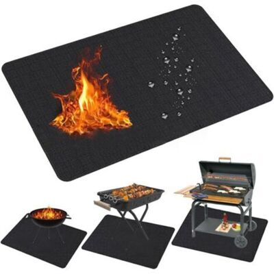 BRAST Tapis De Cheminée, Tapis De Barbecue, Tapis De Sol, Résistant À Des Températures Élevées Jusqu'à 400 °c, Isolant, Ignifuge, Idéal Comme Tapis De Four Ou De Cheminée, 100 X 150 Cm - Publicité BRAST Tapis De Cheminée, Tapis De Barbecue, Tapis De Sol, Résistant À Des Températures Élevées Jusqu'à 400 °c, Isolant, Ignifuge, Idéal Comme Tapis De Four Ou De Cheminée, 100 X 150 Cm - Publicité