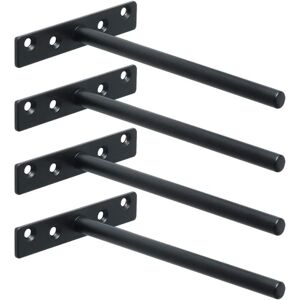 Ahlsen - Support Etagère Murale Fixation Flottante Invisible Support En Métal, Tablette Flottante Support Flottant En Bois Dissimulé À Fixation, Noir Mat, 4 Pcs - Publicité Ahlsen - Support Etagère Murale Fixation Flottante Invisible Support En Métal, Tablette Flottante Support Flottant En Bois Dissimulé À Fixation, Noir Mat, 4 Pcs - Publicité