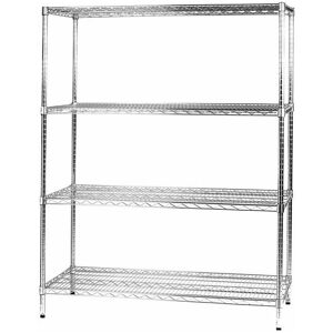 Archimede Étagère Métallique Etagère 4 Tablettes Cm 61 X 121 X H. 160 Cuisine Salle De Bains Garage Placard - Publicité Archimede Étagère Métallique Etagère 4 Tablettes Cm 61 X 121 X H. 160 Cuisine Salle De Bains Garage Placard - Publicité