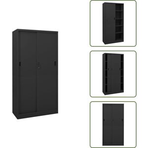 Vidaxl - Armoire De Bureau Et Porte Coulissante Anthracite 90x40x180 Cm - Armoire De Bureau - Meuble De Rangement - Classeur - Armoire Métallique - Armoire Anthracite - Publicité Vidaxl - Armoire De Bureau Et Porte Coulissante Anthracite 90x40x180 Cm - Armoire De Bureau - Meuble De Rangement - Classeur - Armoire Métallique - Armoire Anthracite - Publicité