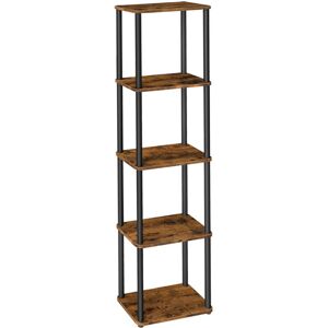 Vasagle - Assemblage Ultra-rapide Sans Outils, Étagère À 5 Niveaux, Étagère De Rangement, 38 X 23,8 X 139 Cm, Pour Salon, Chambre, Cuisine, Marron Rustique Et Noir D'Encre - Publicité Vasagle - Assemblage Ultra-rapide Sans Outils, Étagère À 5 Niveaux, Étagère De Rangement, 38 X 23,8 X 139 Cm, Pour Salon, Chambre, Cuisine, Marron Rustique Et Noir D'Encre - Publicité