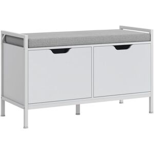 Mh - Banc À Chaussures Avec 2 Placards Et Coussin - Publicité Mh - Banc À Chaussures Avec 2 Placards Et Coussin - Publicité