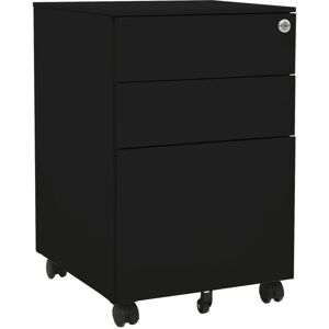 Décoshop26 - Caissons À Tiroirs Meuble De Bureau Sur Roulettes Avec 3 Tiroirs 39 X 45 X 60 Cm En Acier Noir Dec024582 - Publicité Décoshop26 - Caissons À Tiroirs Meuble De Bureau Sur Roulettes Avec 3 Tiroirs 39 X 45 X 60 Cm En Acier Noir Dec024582 - Publicité