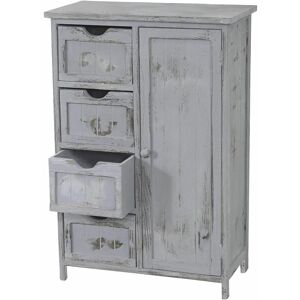 HHG Jamais utilisé] Commode / armoire, 82x55x30cm, shabby chic, vintage gris - grey - Publicité