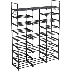 OEM Étagère À Chaussures À 9 Niveaux Diy En Métal 50-55 Paires De Rangement De Chaussures Avec Crochets Pour Salon, Dressing Et Couloir - Noir-127 30 58cm 9 Couches Et 3 Colonnes - Publicité OEM Étagère À Chaussures À 9 Niveaux Diy En Métal 50-55 Paires De Rangement De Chaussures Avec Crochets Pour Salon, Dressing Et Couloir - Noir-127 30 58cm 9 Couches Et 3 Colonnes - Publicité