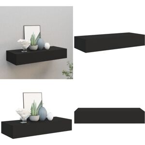 Vidaxl - tagère à tiroir murale Noir 60x23,5x10 cm mdf - Étagère Murale - Étagère à Tiroir - Rangement Mural - Meuble Déco - Bibliothèque Murale - Publicité Vidaxl - tagère à tiroir murale Noir 60x23,5x10 cm mdf - Étagère Murale - Étagère à Tiroir - Rangement Mural - Meuble Déco - Bibliothèque Murale - Publicité