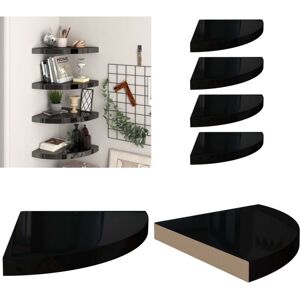 Vidaxl - tagères d'angle flottantes 4 pcs noir brillant 35x35x3,8cm mdf - Etagere Murale - Étagère Flottante - Rangement Mural - Décoration Murale - Publicité Vidaxl - tagères d'angle flottantes 4 pcs noir brillant 35x35x3,8cm mdf - Etagere Murale - Étagère Flottante - Rangement Mural - Décoration Murale - Publicité