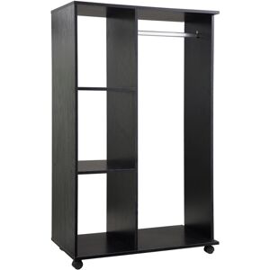 Homcom Armoire Penderie Armoire De Rangement Mobile Panneaux De Particules Noir-noir - Publicité Homcom Armoire Penderie Armoire De Rangement Mobile Panneaux De Particules Noir-noir - Publicité