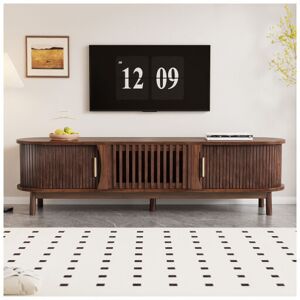 Okwish - Meuble Tv Marron 165 Cm, Buffet Bas Avec Porte Coulissante, Porte Creuse Rabattable Vers Le Bas, 165x39,5x46 Cm - Publicité Okwish - Meuble Tv Marron 165 Cm, Buffet Bas Avec Porte Coulissante, Porte Creuse Rabattable Vers Le Bas, 165x39,5x46 Cm - Publicité