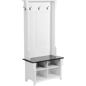 Mophorn - Portemanteau - Portemanteau En Bois Blanc Avec Banc, Rangement Pour Chaussures, Portemanteau, Étagères Réglables, 5 Crochets De Suspension Et 4 Tiroirs Pour L'Organisation De L'Entrée - Publicité Mophorn - Portemanteau - Portemanteau En Bois Blanc Avec Banc, Rangement Pour Chaussures, Portemanteau, Étagères Réglables, 5 Crochets De Suspension Et 4 Tiroirs Pour L'Organisation De L'Entrée - Publicité