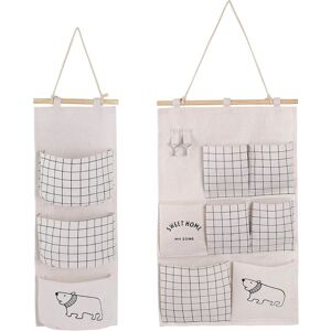 DPZO Sac De Rangement Mural 2 Styles Tissu Lin Organisateur Avec Petites Poches Pour Maison Bureau,(beige) - Publicité DPZO Sac De Rangement Mural 2 Styles Tissu Lin Organisateur Avec Petites Poches Pour Maison Bureau,(beige) - Publicité