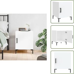 VIDAXL Table De Chevet Blanc 40x40x50 Cm Bois D'Ingénierie - Table De Chevet - Meuble De Chambre - Armoire De Chevet - Commode - Design Moderne - Publicité VIDAXL Table De Chevet Blanc 40x40x50 Cm Bois D'Ingénierie - Table De Chevet - Meuble De Chambre - Armoire De Chevet - Commode - Design Moderne - Publicité