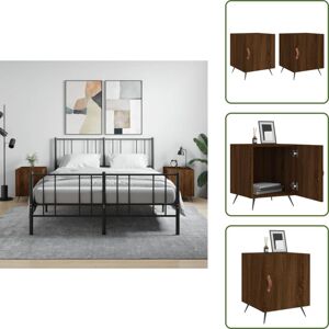 VIDAXL Tables De Chevet 2pcs Chêne Marron 40x40x50cm Bois D'Ingénierie - Table De Chevet - Meuble De Chambre - Armoire De Chevet - Commode - Design Moderne - Publicité VIDAXL Tables De Chevet 2pcs Chêne Marron 40x40x50cm Bois D'Ingénierie - Table De Chevet - Meuble De Chambre - Armoire De Chevet - Commode - Design Moderne - Publicité