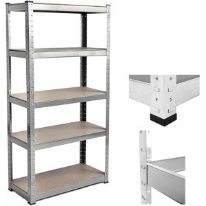 DAY PLUS Tagère Robuste À 5 Niveaux Pour Garage, Utilitaire, Maison, Étagère De Rangement 180 X 90 X 40 Cm, Étagères En Mdf Et Acier Métallique, Assemblage Sans Boulons – Galvanisée - Publicité DAY PLUS Tagère Robuste À 5 Niveaux Pour Garage, Utilitaire, Maison, Étagère De Rangement 180 X 90 X 40 Cm, Étagères En Mdf Et Acier Métallique, Assemblage Sans Boulons – Galvanisée - Publicité