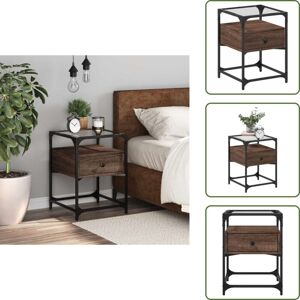 VIDAXL The Living Store - Table De Chevet Chêne Marron 40x40x55 Cm Bois D'Ingénierie - Table De Chevet - Meuble De Chambre - Table D'Appoint - Commode - Rangement - Publicité VIDAXL The Living Store - Table De Chevet Chêne Marron 40x40x55 Cm Bois D'Ingénierie - Table De Chevet - Meuble De Chambre - Table D'Appoint - Commode - Rangement - Publicité