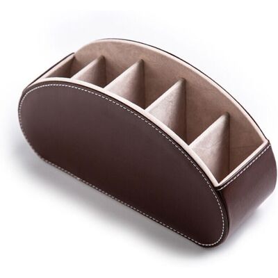 FOGSHIELD Boîte De Rangement Pour Télécommande Tv (marron Foncé) Avec 5 Compartiments. Organiseur De Bureau Multifonctionnel En Cuir Pu Pour Pinceaux, Crayons Et Étuis À Lunettes. Publicité FOGSHIELD Boîte De Rangement Pour Télécommande Tv (marron Foncé) Avec 5 Compartiments. Organiseur De Bureau Multifonctionnel En Cuir Pu Pour Pinceaux, Crayons Et Étuis À Lunettes. Publicité