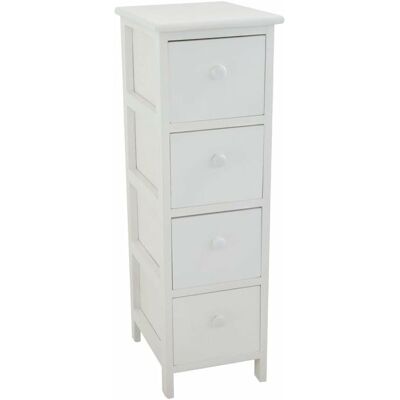 KING HOME Petite Commode 4 Tiroirs En Bois - Publicité KING HOME Petite Commode 4 Tiroirs En Bois - Publicité