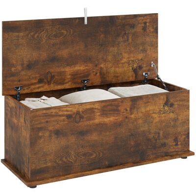 ARRIGONI Banc De Rangement Coffre Capacite 120 Kg Pour Chambre Et Entree En Bois 100x40x40 Cm Marron - Publicité ARRIGONI Banc De Rangement Coffre Capacite 120 Kg Pour Chambre Et Entree En Bois 100x40x40 Cm Marron - Publicité
