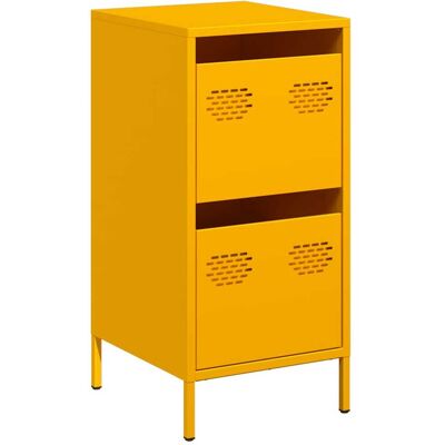 Maison La Vie - Buffet Salon Moderne - Meuble De Rangement - Jaune Moutarde 35x39x73,5 Cm Acier Laminé À Froid Bu4657 - Publicité Maison La Vie - Buffet Salon Moderne - Meuble De Rangement - Jaune Moutarde 35x39x73,5 Cm Acier Laminé À Froid Bu4657 - Publicité