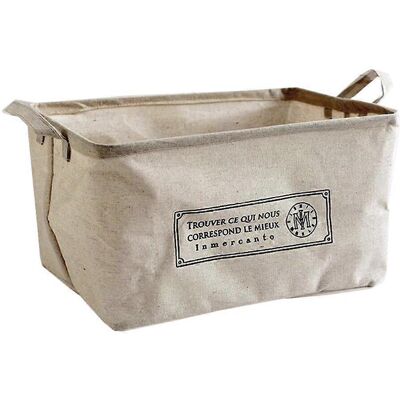 FATRD Panier De Rangement Pliable En Lin, Boîte De Rangement Pour Jouets D'Enfants, Organisateur De Rangement (beige)-36x24x18cm-beige1 - Publicité FATRD Panier De Rangement Pliable En Lin, Boîte De Rangement Pour Jouets D'Enfants, Organisateur De Rangement (beige)-36x24x18cm-beige1 - Publicité