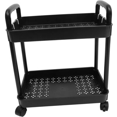 OEM Étagère De Rangement Mobile À Deux Niveaux Pour Chariots, Étagère De Rangement Pour Paniers À Deux Niveaux - Noir - Publicité OEM Étagère De Rangement Mobile À Deux Niveaux Pour Chariots, Étagère De Rangement Pour Paniers À Deux Niveaux - Noir - Publicité