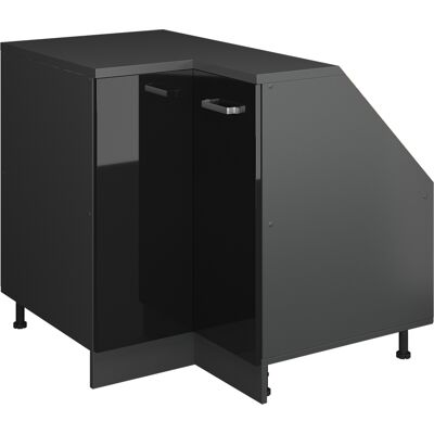 Meuble De Rangement Sous Pente Armoire D'Angle Rion, Noir Haute Brillance, 75.6x81.6cm 1 Porte, 60 Cm De Profondeur, Vicco - Publicité Meuble De Rangement Sous Pente Armoire D'Angle Rion, Noir Haute Brillance, 75.6x81.6cm 1 Porte, 60 Cm De Profondeur, Vicco - Publicité