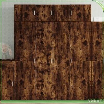 OEM Armoire De Rangement - 3281354 - Chêne Fumé - 80x42,5x225 Cm - Bois D'Ingénierie - Publicité OEM Armoire De Rangement - 3281354 - Chêne Fumé - 80x42,5x225 Cm - Bois D'Ingénierie - Publicité