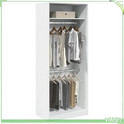 OEM Garde-robe - 80 X 50 X 200 Cm - Blanc - Bois D'Ingénierie - 2 Compartiments - Publicité OEM Garde-robe - 80 X 50 X 200 Cm - Blanc - Bois D'Ingénierie - 2 Compartiments - Publicité