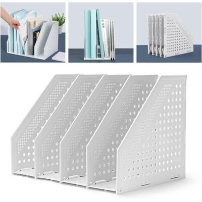 ABYSSE Porte-revues Pliable En Plastique Robuste Pour Le Bureau Et La Maison - Classeur Sur Pied Peu Encombrant Avec 4 Compartiments Au Design Élégant - Publicité ABYSSE Porte-revues Pliable En Plastique Robuste Pour Le Bureau Et La Maison - Classeur Sur Pied Peu Encombrant Avec 4 Compartiments Au Design Élégant - Publicité