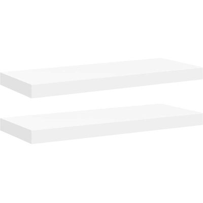 Maison La Vie Lot De 2 Étagères Murales Étagères Flottantes - Blanc 60x23,5x3,8 Cm Mdf - Publicité Maison La Vie Lot De 2 Étagères Murales Étagères Flottantes - Blanc 60x23,5x3,8 Cm Mdf - Publicité