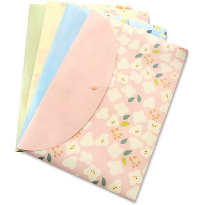 OEM Pochette/enveloppe/organisateur De Documents A4 En Plastique Sagasave À Motif Floral, Verte. Publicité OEM Pochette/enveloppe/organisateur De Documents A4 En Plastique Sagasave À Motif Floral, Verte. Publicité