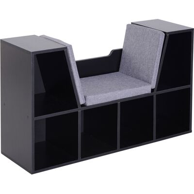 TORMATOR Bibliothèque Banc 2 En 1 Avec Coussins De Siège, Étagère Cube 6 Compartiments Ouverts Et 2 Niveaux, Meuble De Rangement Pour Salon, Chambre À Coucher, Bureau, 102 X 30 X 61 Cm, Noir - Publicité TORMATOR Bibliothèque Banc 2 En 1 Avec Coussins De Siège, Étagère Cube 6 Compartiments Ouverts Et 2 Niveaux, Meuble De Rangement Pour Salon, Chambre À Coucher, Bureau, 102 X 30 X 61 Cm, Noir - Publicité