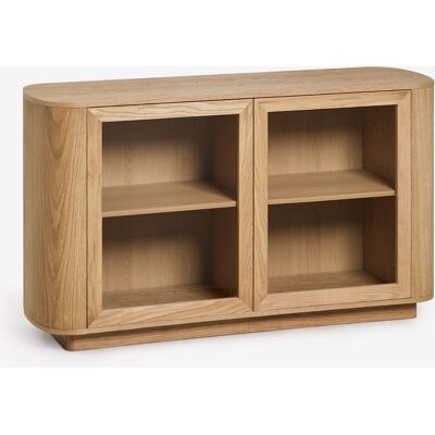 Buffet Rectangulaire 130x40 Cm En Mdf Et Verre Trempé Walia Sklum - Publicité Buffet Rectangulaire 130x40 Cm En Mdf Et Verre Trempé Walia Sklum - Publicité