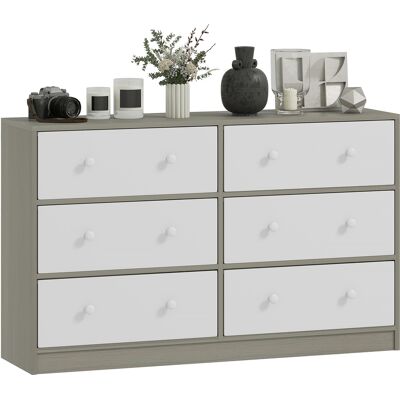 OEM Commode À 6 Tiroirs En Tissu, Structure En Acier Et Mdf, Idéale Pour Le Salon, Le Bureau Ou Le Dressing, Blanc Et Gris. Publicité OEM Commode À 6 Tiroirs En Tissu, Structure En Acier Et Mdf, Idéale Pour Le Salon, Le Bureau Ou Le Dressing, Blanc Et Gris. Publicité