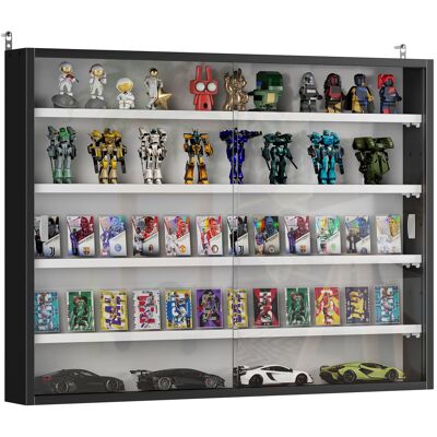 OEM Vitrine Murale Pour Collection 4 Étagères Réglables 2 Portes Coulissantes 80 X 9.5 X 60 Cm Noir - Publicité OEM Vitrine Murale Pour Collection 4 Étagères Réglables 2 Portes Coulissantes 80 X 9.5 X 60 Cm Noir - Publicité