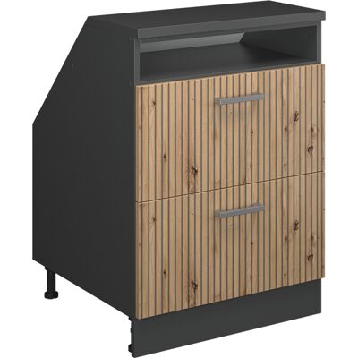 Meuble De Rangement Sous Pente Rion, Chêne Artisan, 60x81.6cm 2 Tiroirs, 60 Cm De Profondeur, Vicco - Publicité Meuble De Rangement Sous Pente Rion, Chêne Artisan, 60x81.6cm 2 Tiroirs, 60 Cm De Profondeur, Vicco - Publicité