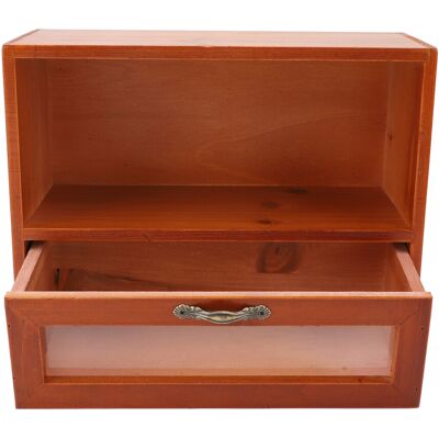 OEM Boîte De Rangement De Bureau En Bois Massif Avec Tiroir Transparent, Dimensions : 30 X 11,5 X 23 Cm - Publicité OEM Boîte De Rangement De Bureau En Bois Massif Avec Tiroir Transparent, Dimensions : 30 X 11,5 X 23 Cm - Publicité