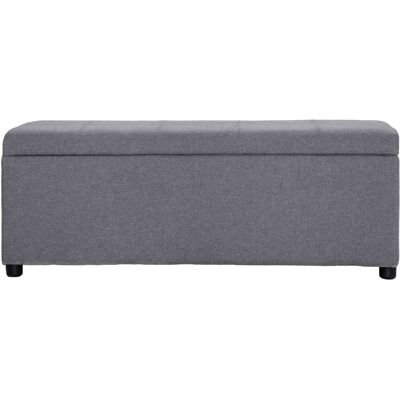 Maison Exclusive - Banc Avec Compartiment De Rangement 116 Cm Gris Clair Polyester - Publicité Maison Exclusive - Banc Avec Compartiment De Rangement 116 Cm Gris Clair Polyester - Publicité